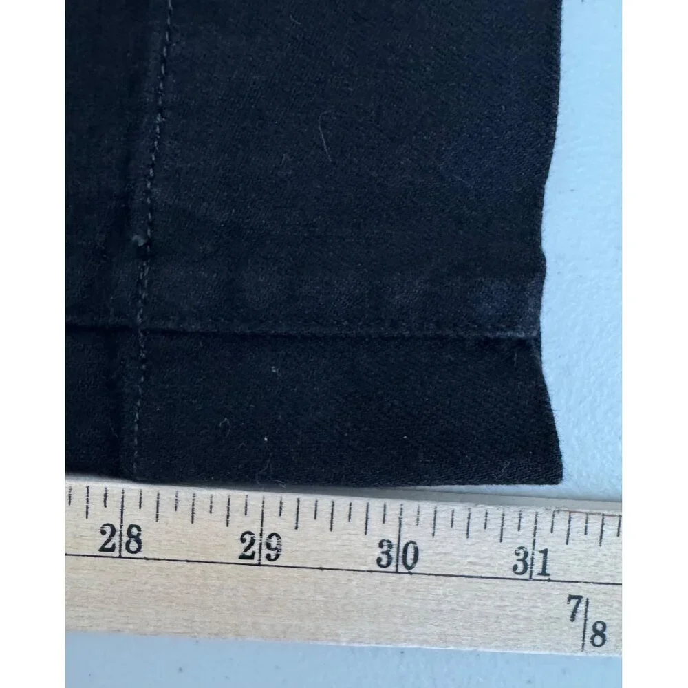 J.crew Denim trouser in 1996 semi-stretch black preppy‎ flare retro 90s sz 27